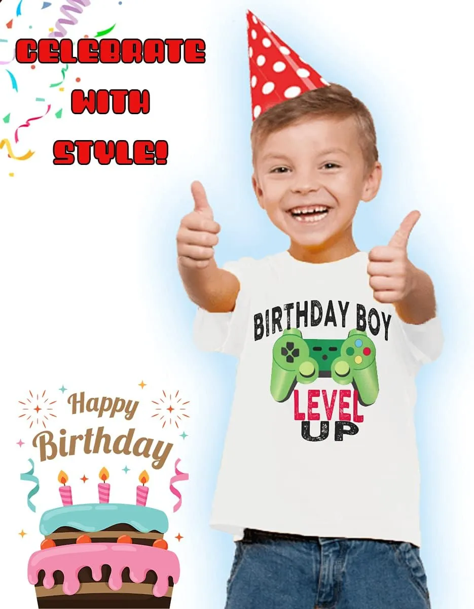 BROOKLYN VERTICAL Boys Short Sleeve T-Shirt Birthday -Video Gamer|Sizes S-XL