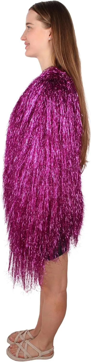 HPO Unisex Festival Carnival Thin Tinsel Jacket with Loose Fit | Extra Dense Tinsel | Multiple Size and Color Options