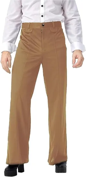 Men's 70s Retro Disco Pants Flared Trousers Bell Bottom Flares Dance Dude Costume