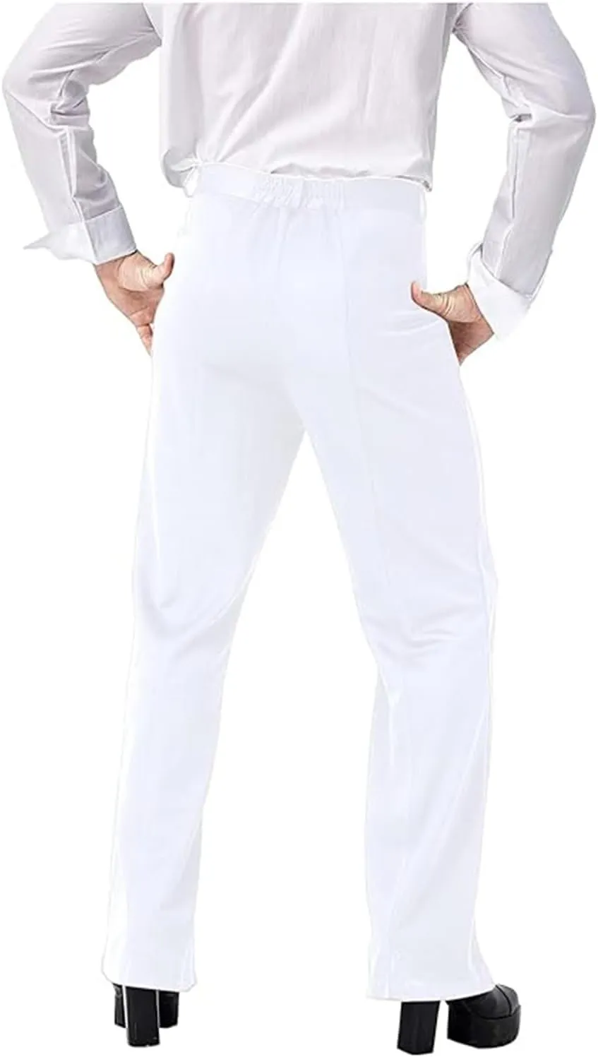 Men's 70s Retro Disco Pants Flared Trousers Bell Bottom Flares Dance Dude Costume