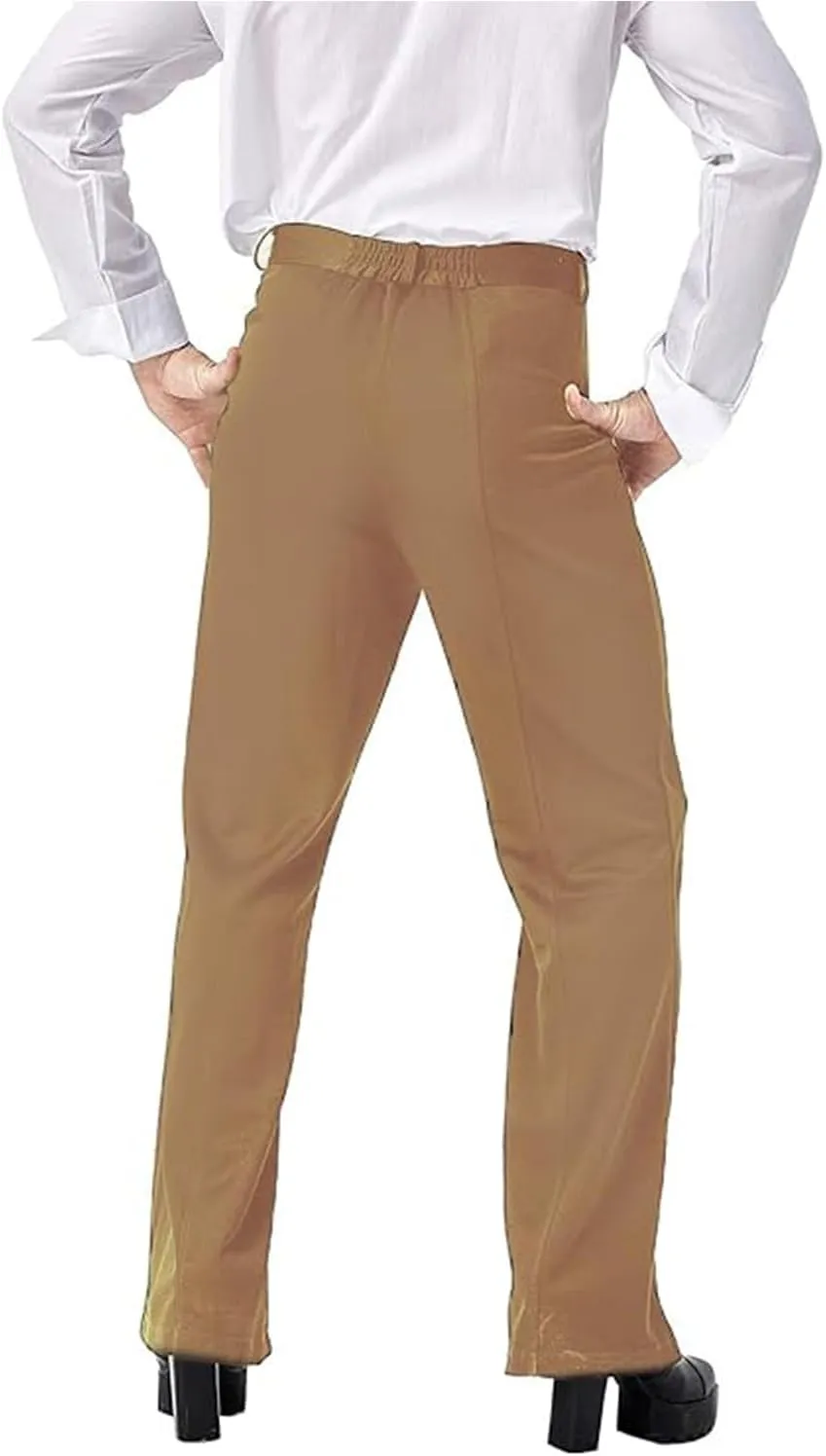 Men's 70s Retro Disco Pants Flared Trousers Bell Bottom Flares Dance Dude Costume