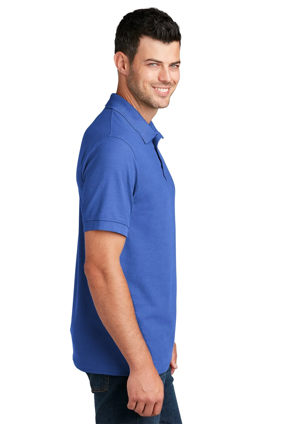 Port & Company Branded Pique Polos, Royal