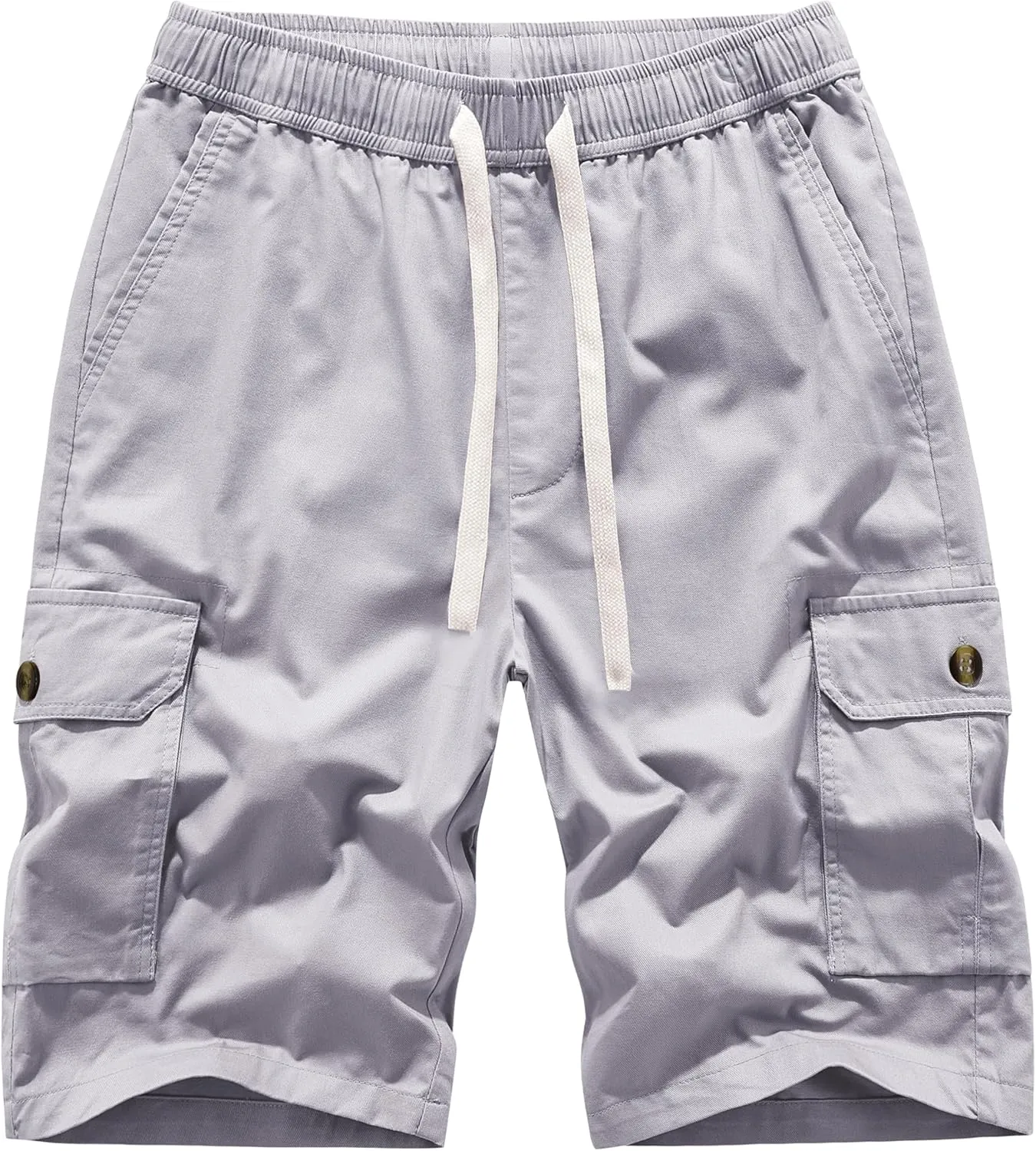 VtuAOL Women's Cargo Shorts Elastic Waist Comfy Cotton Loose Fit Shorts