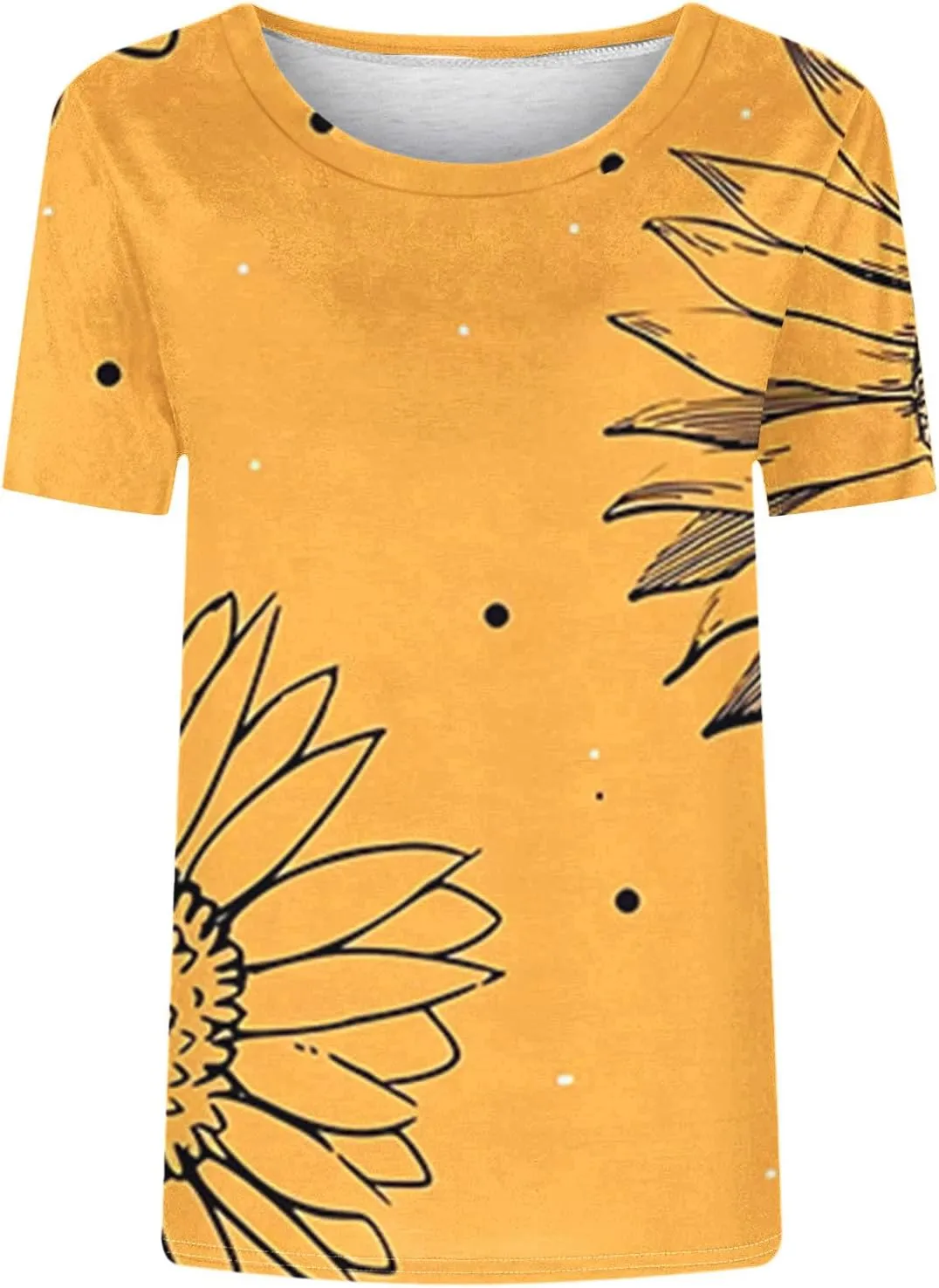 Womens Boho Floral Summer Tops 2025 Trendy Blouses Tunic Short Sleeve T Shirts Dressy Causal Ladies Spring Clothes